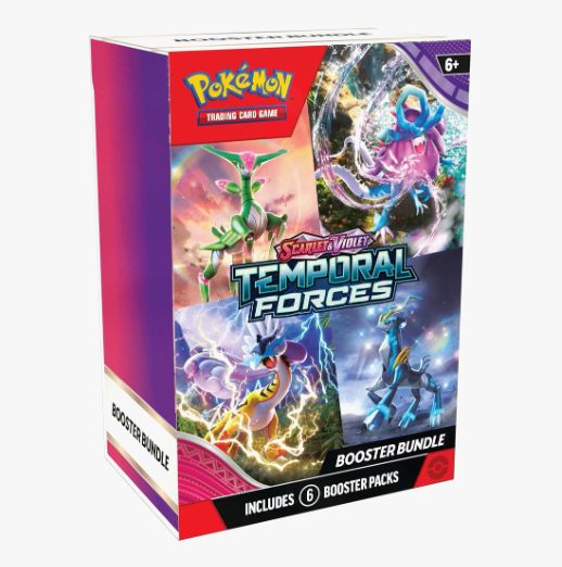 Pokemon Scarlet & Violet: Temporal Forces Booster Bundle (Top Left corner of box is rounded)